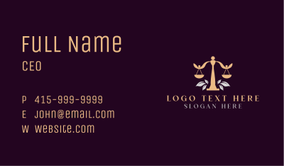 Legal Justice Scale Business Card Image Preview