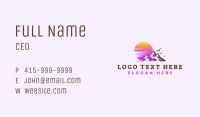 Outdoor Mountain Sunset Business Card Image Preview