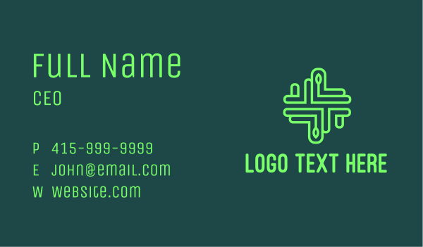 Green Organic Medical Cross Business Card Design Image Preview