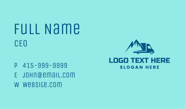 Mountain Truck Logistics Business Card Design Image Preview