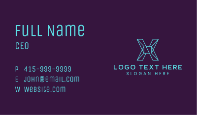 Cyber Letter X Business Card Image Preview