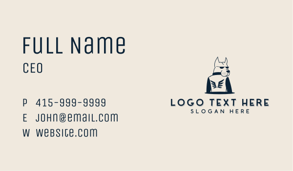 Pet Dog Jacket Business Card Design Image Preview