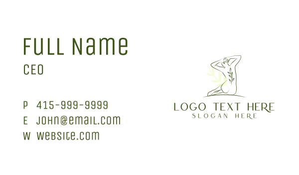 Natural Body Feminine Business Card Design Image Preview