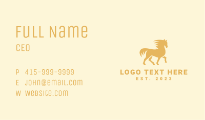 Fast Running Horse Business Card Image Preview