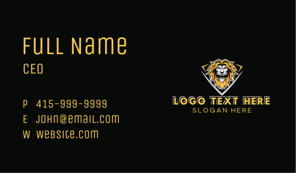 Beast Lion Gaming Business Card Design Image Preview