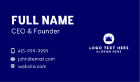 Blue Tech Crown Business Card Image Preview