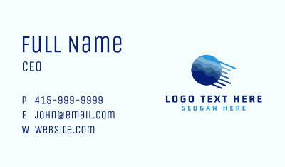 Corporate Global Landscape Business Card Image Preview