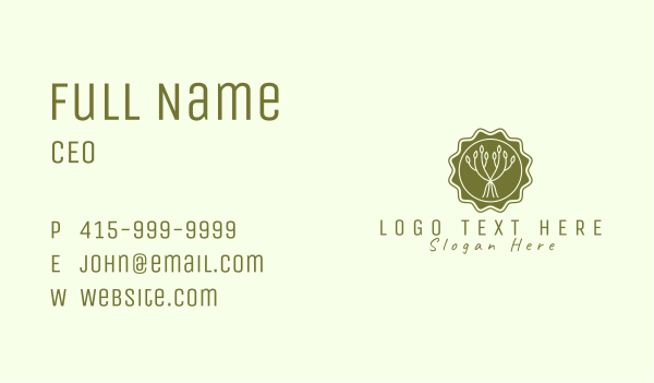 Tulip Flower Badge  Business Card Design Image Preview