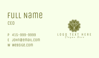 Tulip Flower Badge  Business Card Image Preview