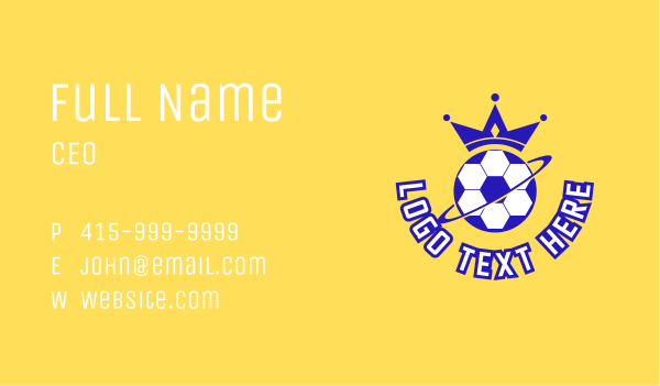 Royal Soccer Sports  Business Card Design Image Preview