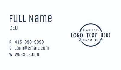 Blue Circle Business Business Card Image Preview