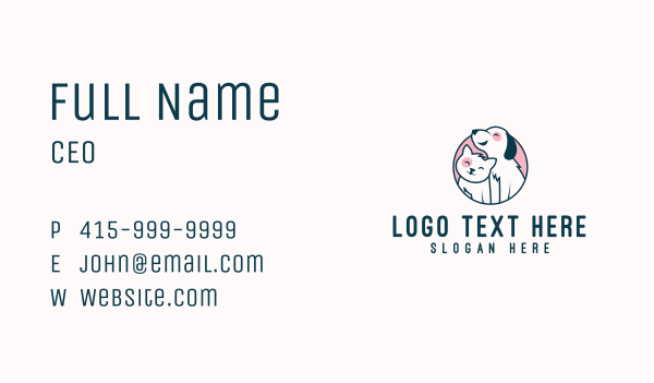 Animal Pet Veterinarian  Business Card Design Image Preview