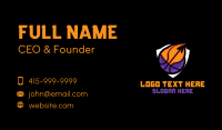 Basketball Fire Shield Business Card Design