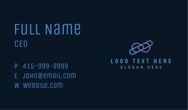 Creative Motion Loop Business Card Design Image Preview