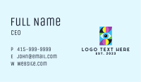 Colorful Retro Eye Letter  Business Card Image Preview