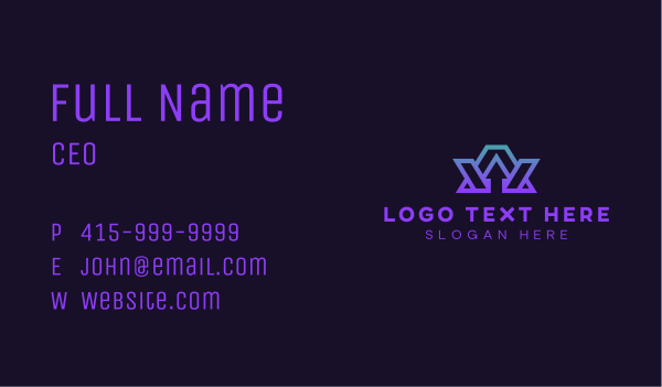 Gradient Arrow Letter A Business Card Design Image Preview