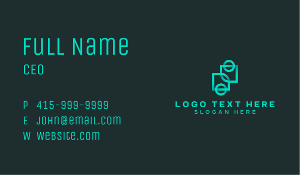 Geometric Gradient Company  Business Card Design Image Preview