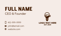 Brown Light Bulb Cafe  Business Card Image Preview