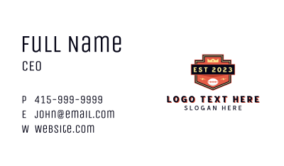 Lightning Bolt Rugby Business Card Image Preview
