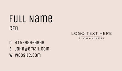 Classy Company Wordmark Business Card Image Preview