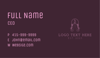 Pink Designer Gown Business Card Image Preview
