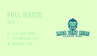 Angry Gorilla Animal Business Card Image Preview