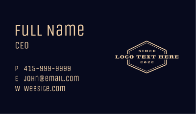 Hexagon Western Classic Business Card Image Preview