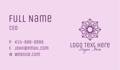 Purple Decorative Tile Business Card Image Preview