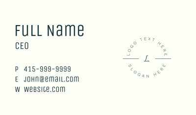 Cursive Stylish Lettermark Business Card Image Preview