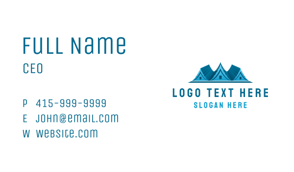 Blue House Roofing Business Card Design Image Preview