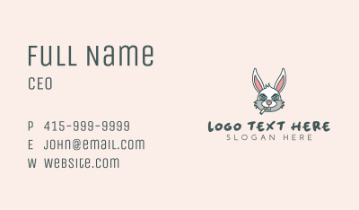 Smoker Rabbit Mascot Business Card Image Preview