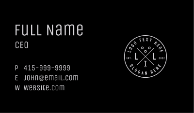 Hipster Mechanic Wrench Letter Business Card Image Preview
