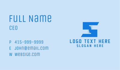 Finger Touch Letter S  Business Card Image Preview