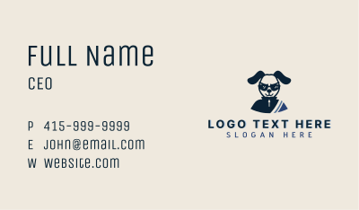 Pet Dog Sunglasses Business Card Image Preview