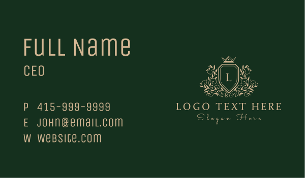 Premium Shield Firm Business Card Design Image Preview