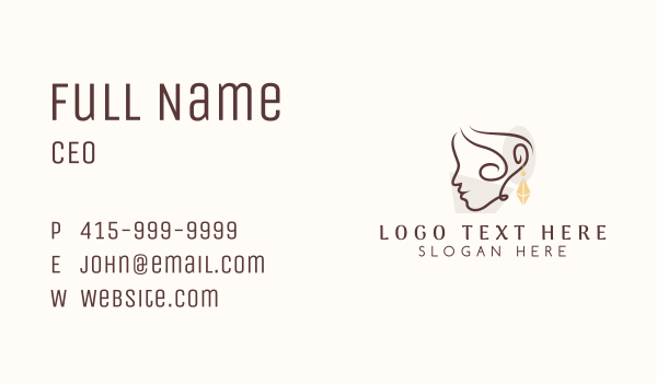 Woman Style Jewelry Business Card Design Image Preview