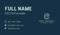 Digital Tech Software Letter E Business Card Image Preview