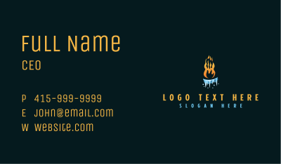 Fire Ice Thermal Business Card Image Preview