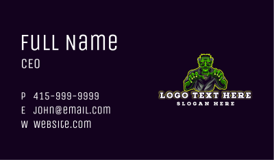 Frankenstein Monster Gaming Business Card Image Preview