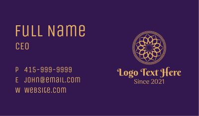 Golden Mandala Pattern Business Card Image Preview