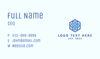 Blue Snowflake Emblem Business Card Image Preview