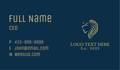 Gold Zodiac Leo Business Card Image Preview