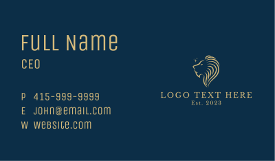 Gold Zodiac Leo Business Card Image Preview