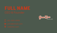 Athletic Retro Wordmark Business Card Image Preview
