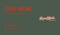 Athletic Retro Wordmark Business Card Image Preview