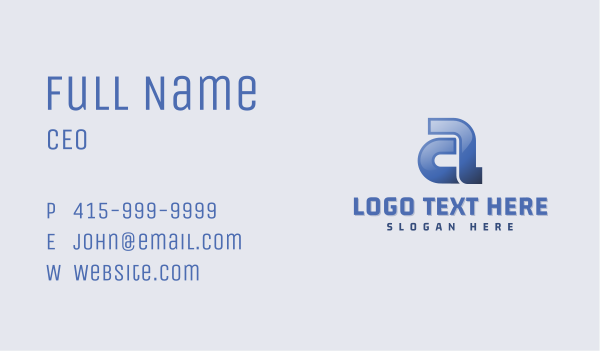Blue Company Letter A & C Business Card Design Image Preview
