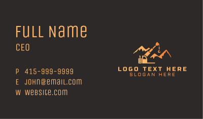 Orange Mountain Crane Business Card