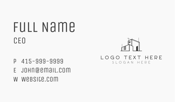Realty Builder Architecture Business Card Design Image Preview
