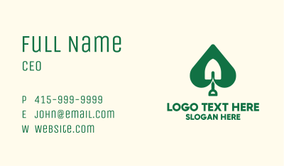 Shovel Leaf Gardening Business Card Image Preview