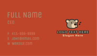 Cute Sing Bear Business Card Image Preview